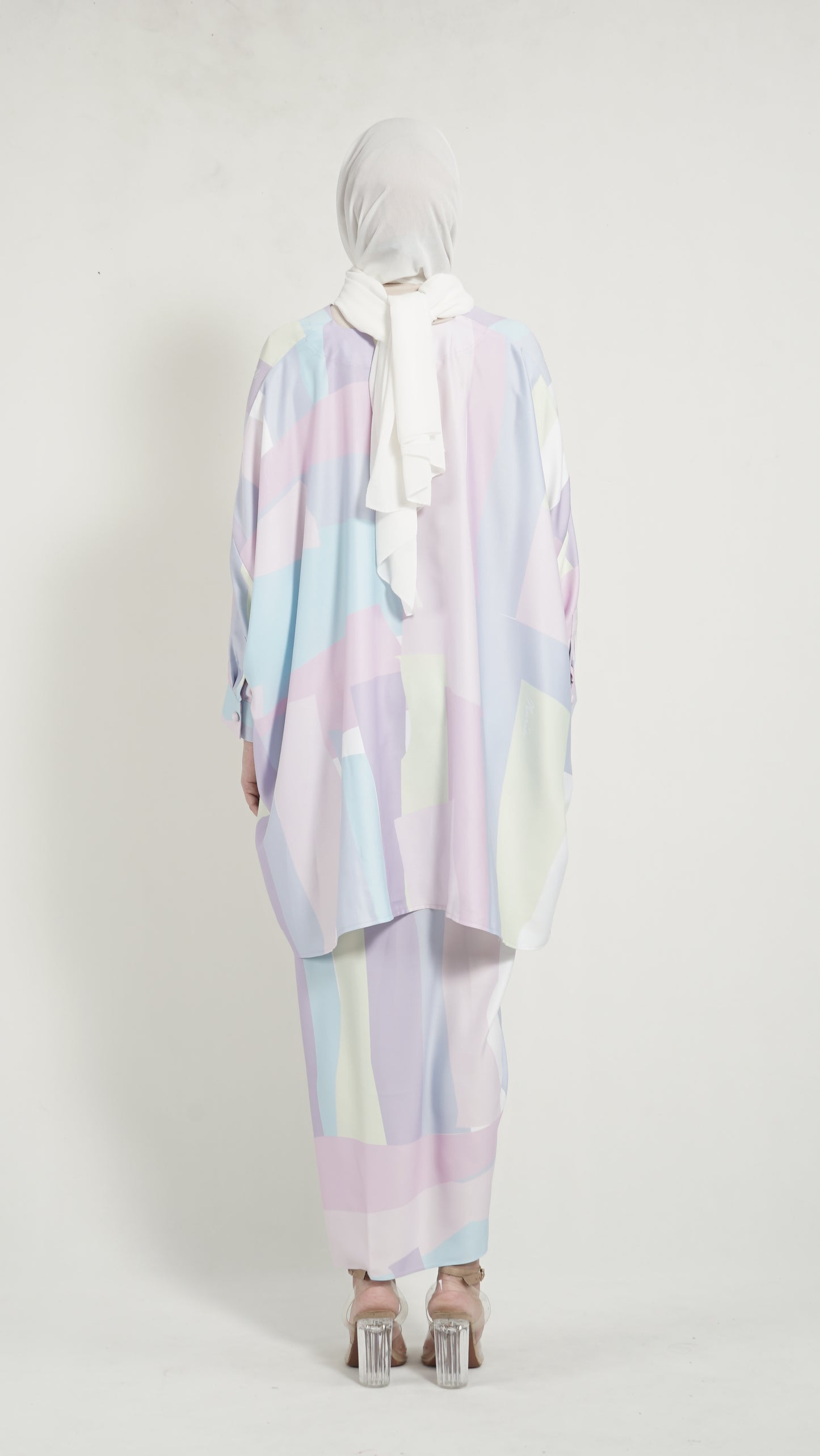 Alessia top Pastel Purple Geometry