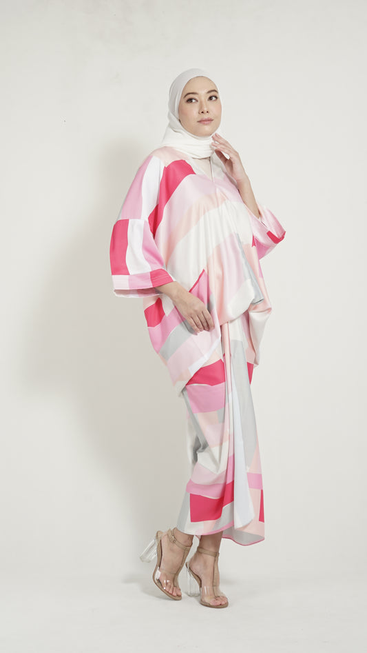 Ayana Top Pink Fuschia Geometry