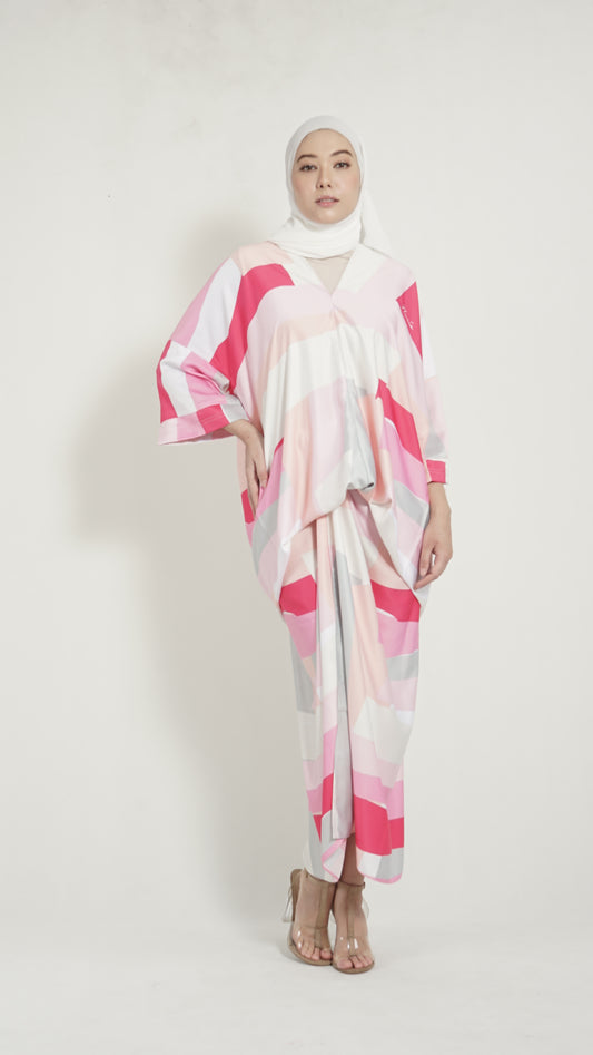 Ayana Top Pink Fuschia Geometry