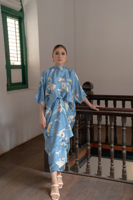 Alana Top in Dusty Blue