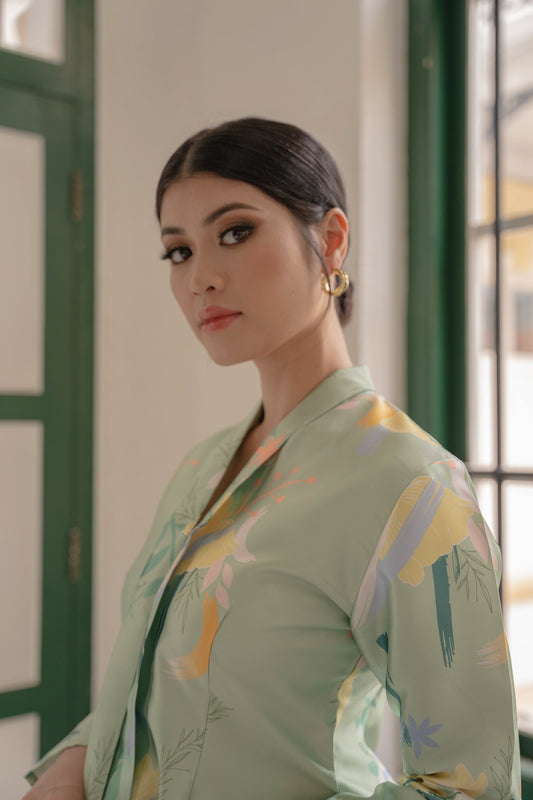 Permata Top in Dusty Green