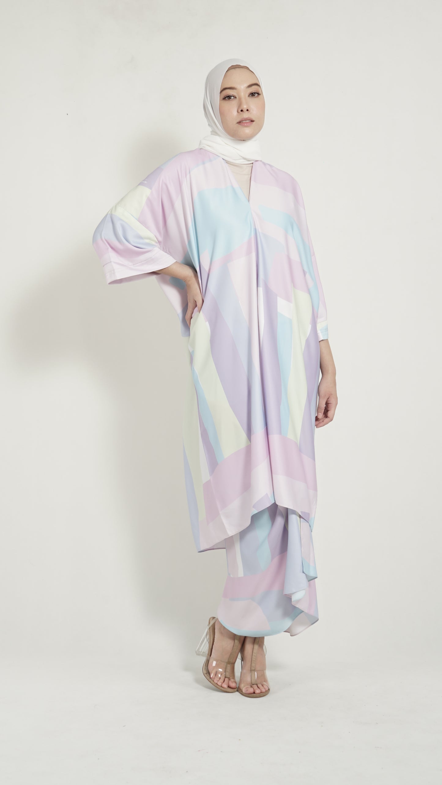 Ayana Top Pastel Purple Geometry