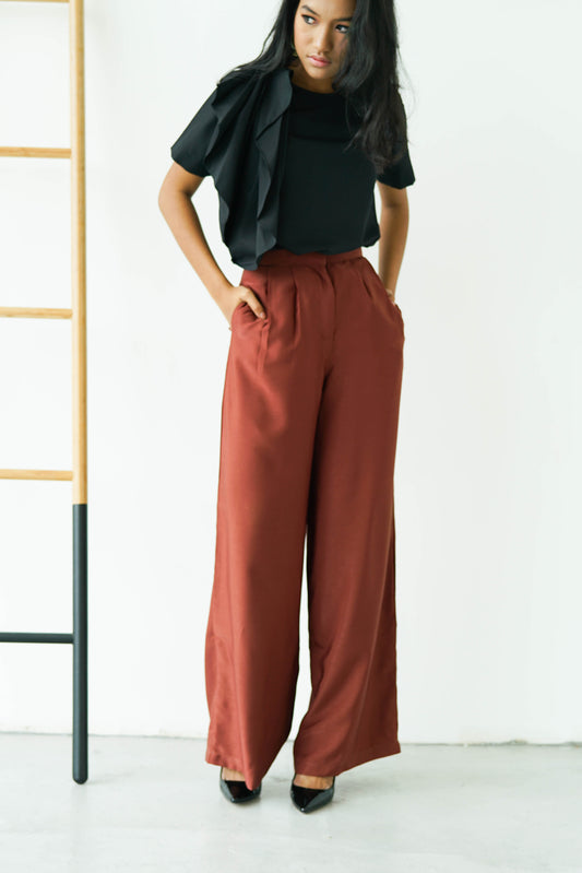 [PRE ORDER] Chocolate High Waisted Palazzo Pants