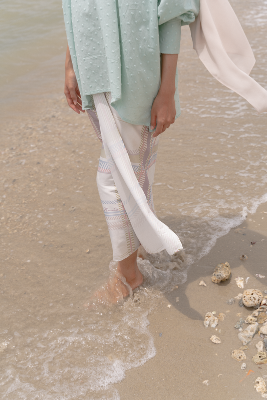 Nuria Print Pareo in Beige