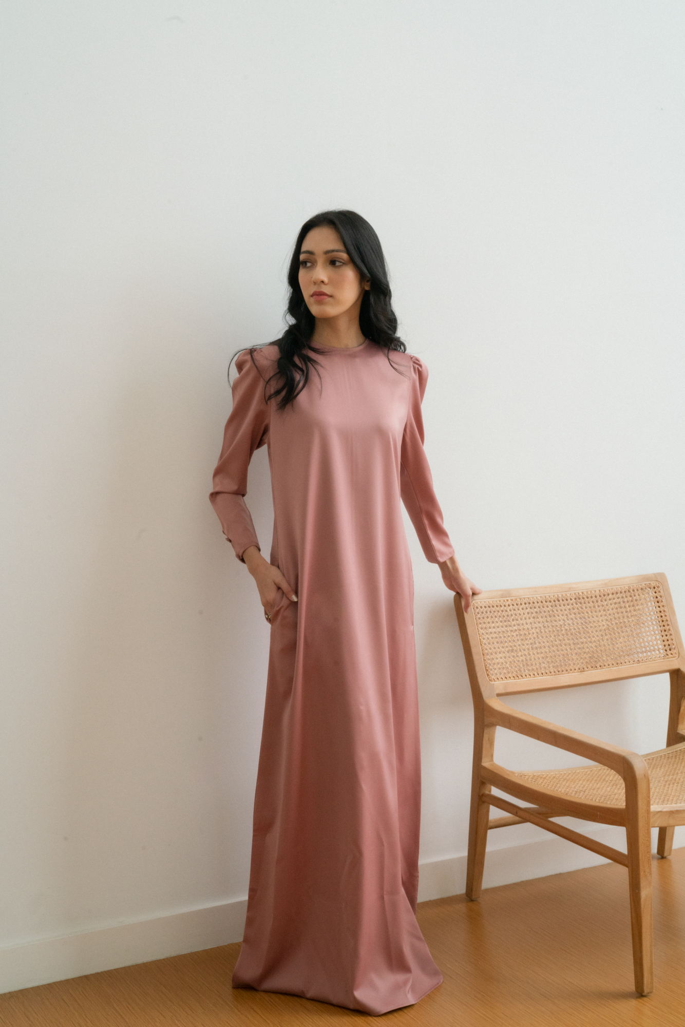 Leia Long Dress (Brown)