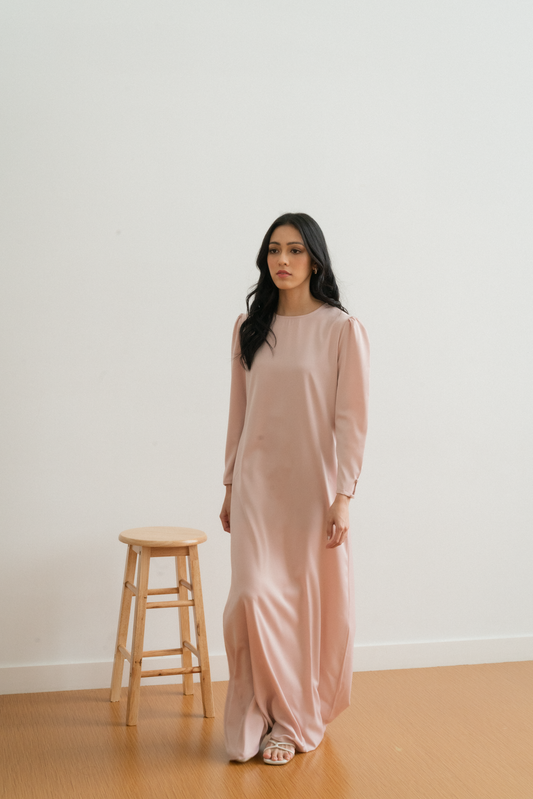 Leia Long Dress (Nude)