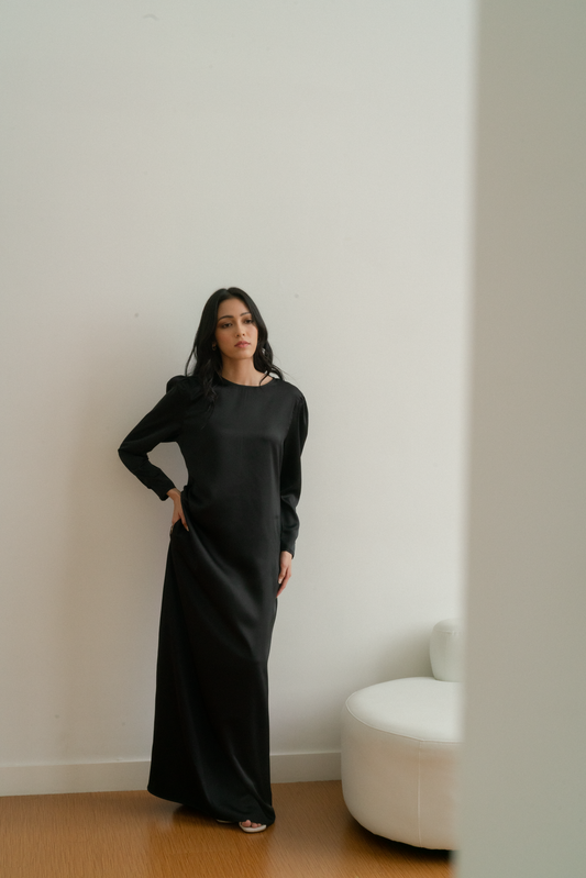 Leia Long Dress (Black)