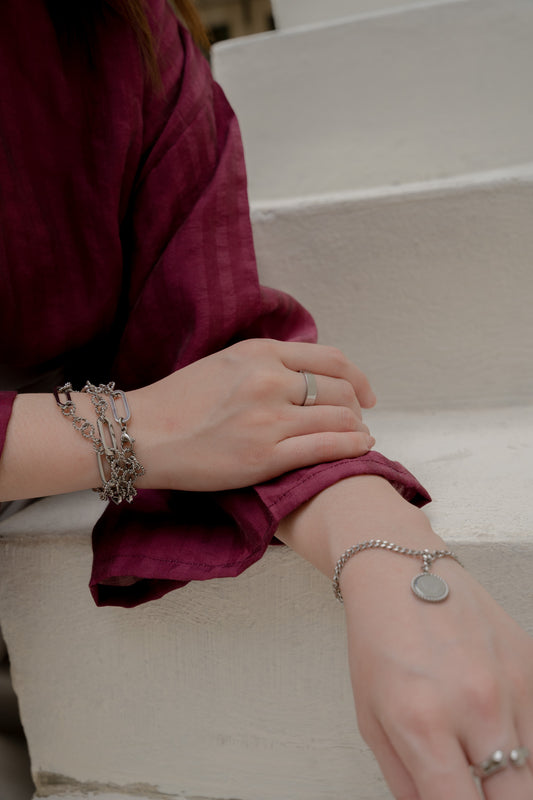 Dalia Silver Chain Link Bracelet