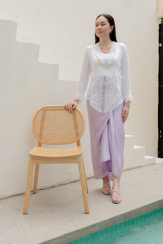 Plain Pareo in Lilac