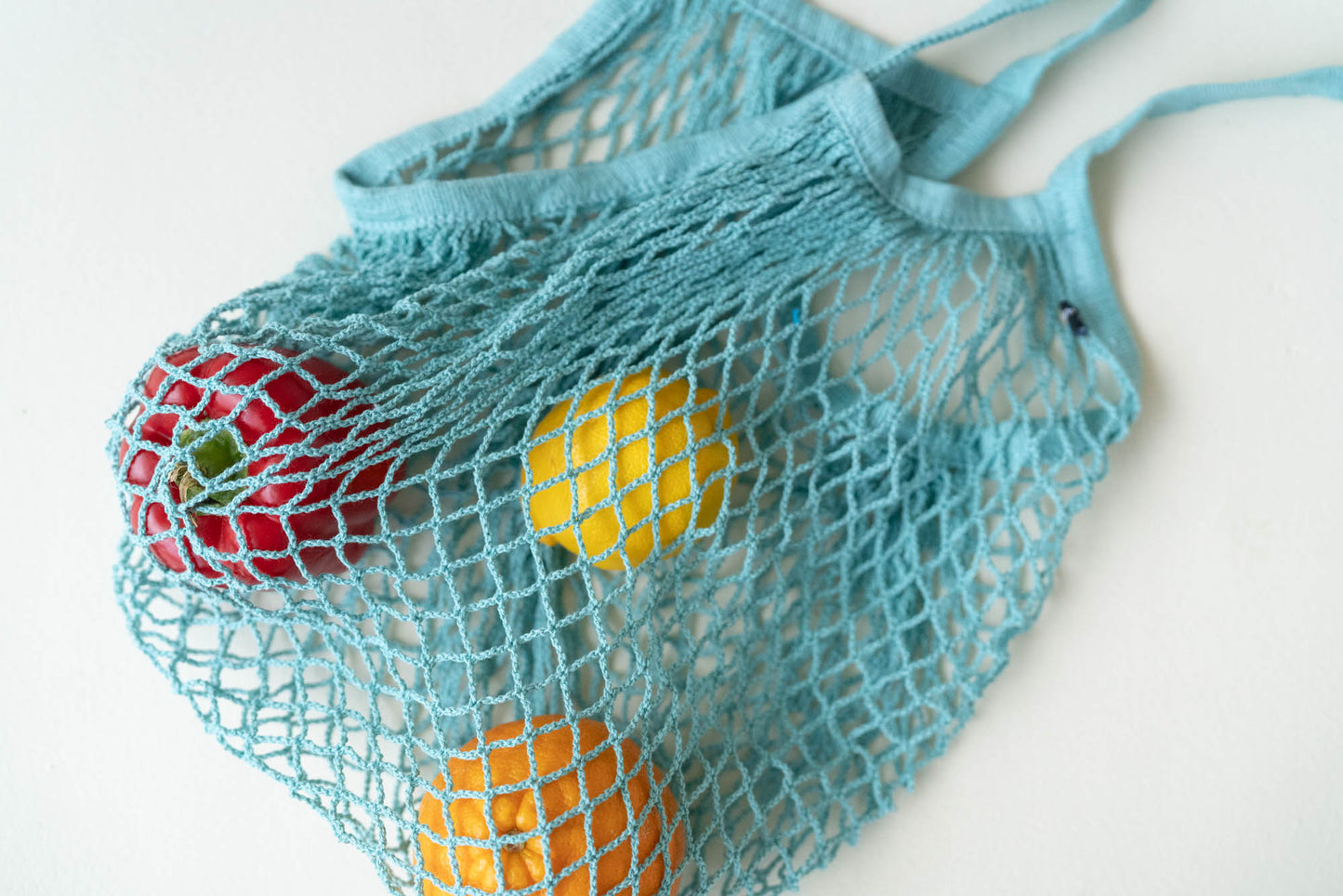 Straw Bag in Turquoise