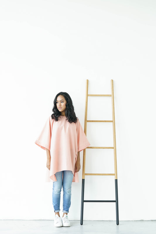 [PRE ORDER] Pastel Peach High Low Box Cotton Top