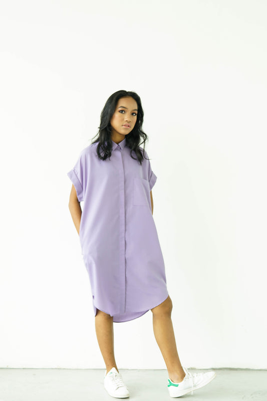 [PRE ORDER] Lavender Long Shirt /Dress
