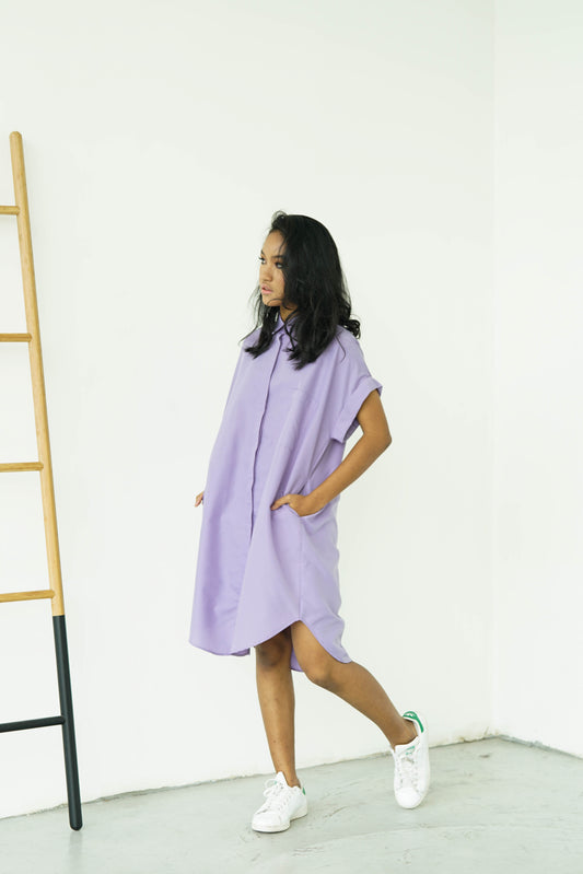 [PRE ORDER] Lavender Long Shirt /Dress