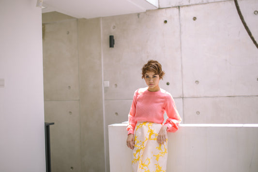 ORGANZA BLOUSE in Salmon Pink