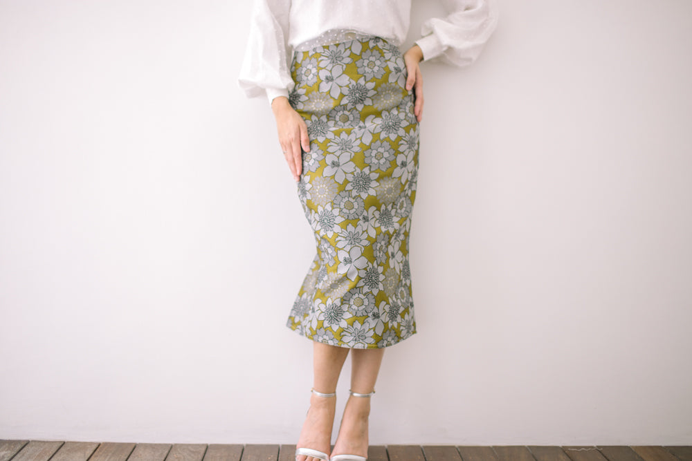 Floral Skirt in Green