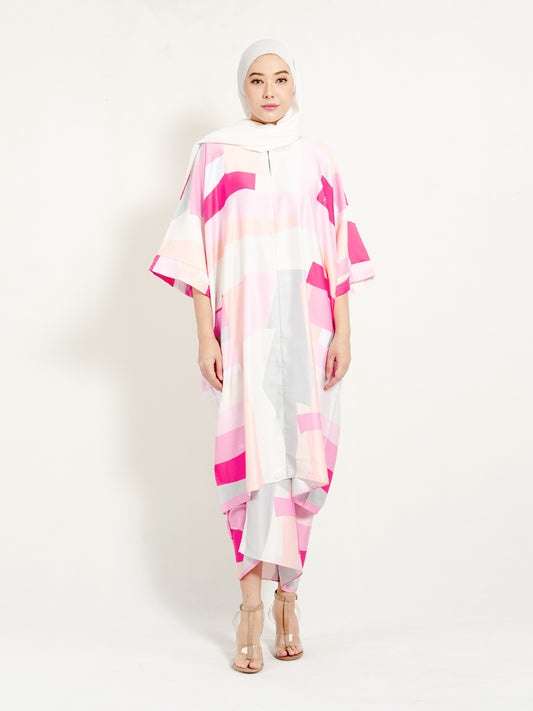 Kirana Top Pink Fuschia Geometry