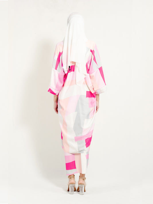 Kirana Top Pink Fuschia Geometry