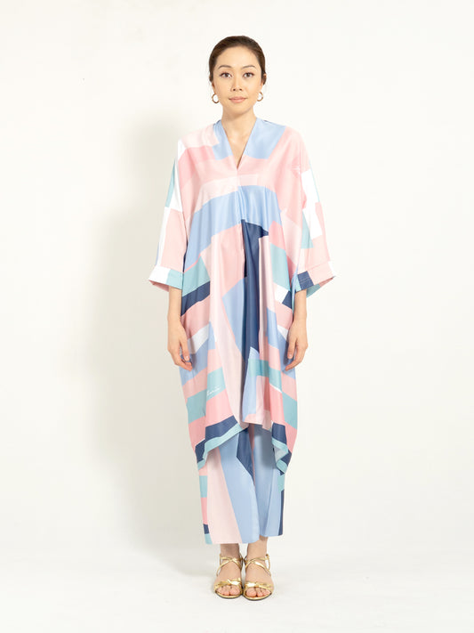 Ayana Top Blue Geometry