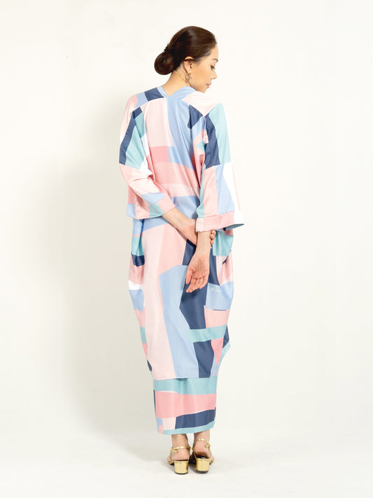 Ayana Top Blue Geometry
