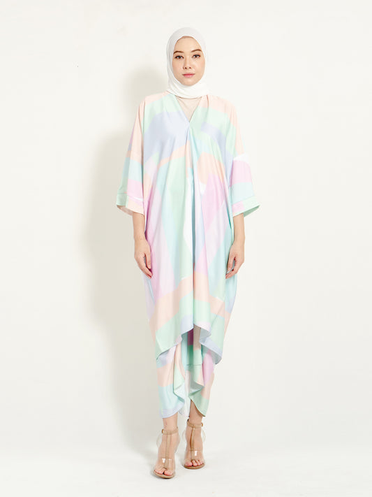 Ayana Top Pastel Green Geometry