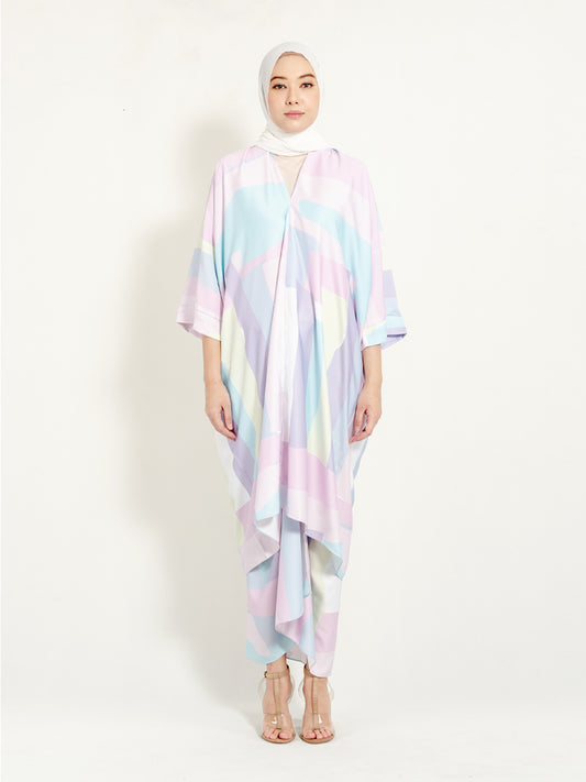 Ayana Top Pastel Purple Geometry