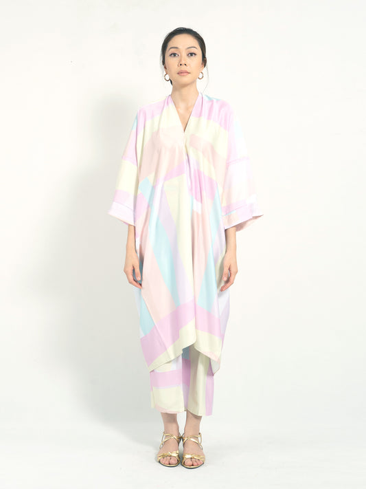 Ayana Top Pastel Yellow Geometry