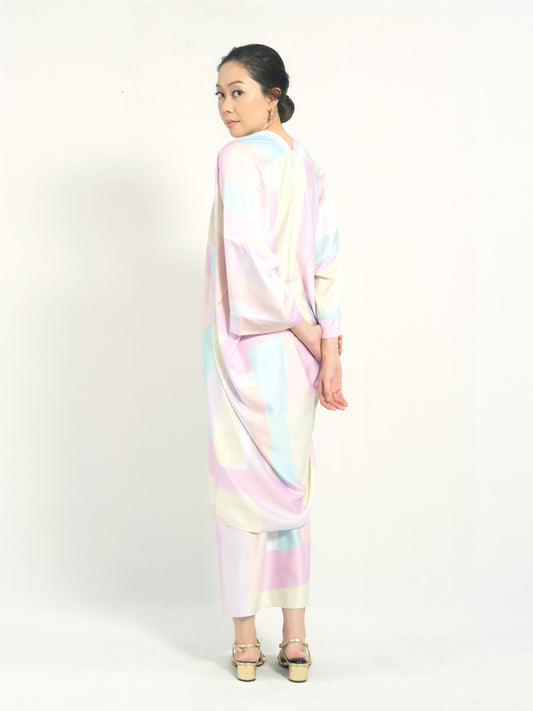 Ayana Top Pastel Yellow Geometry